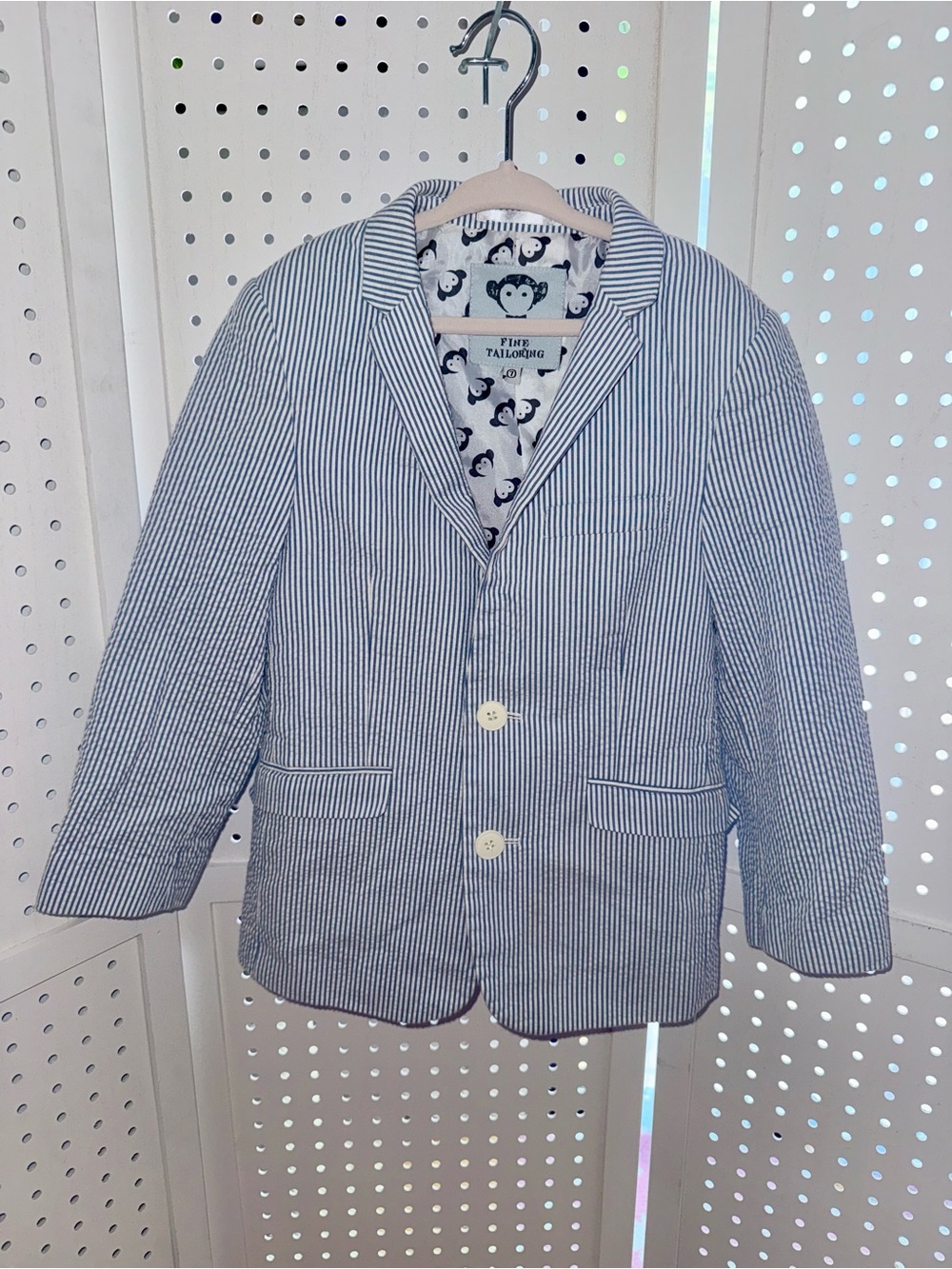 Appaman Fine Tailoring Boys Seersucker Blazer - Size 7